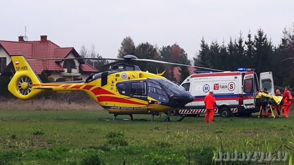 Wypadek przy pracach domowych - interweniowało LPR